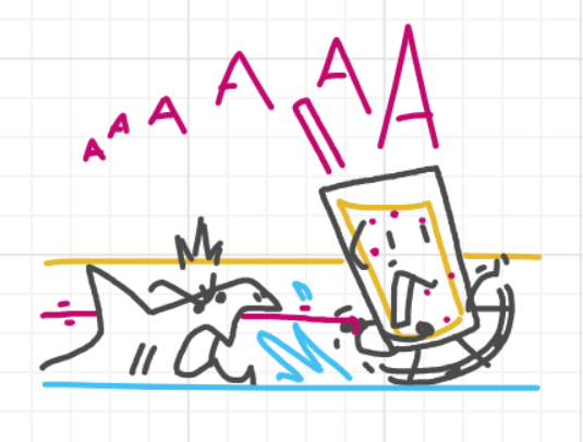 A panel from Running Duos, episode four of the Board Boards object show by Furretwalk/WalkingFurret.